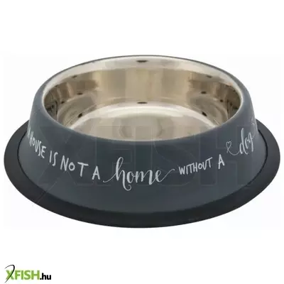 Trixie tál fém macskának gumiperemmel 0,45l/19cm szürke