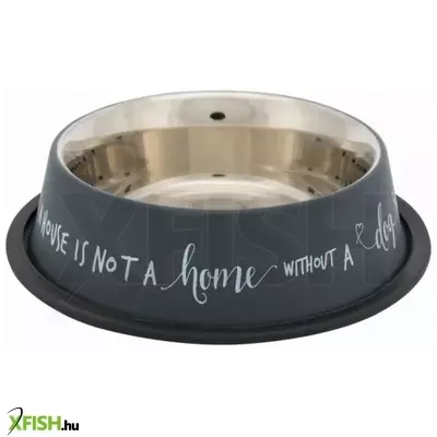 Trixie tál fém macskának gumiperemmel 0,7l/21cm szürke