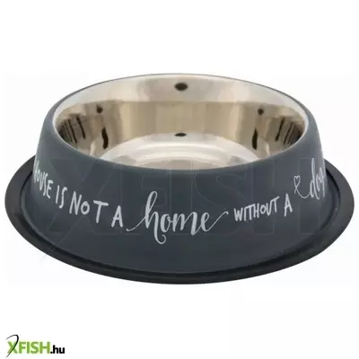 Trixie tál fém macskának gumiperemmel 0,9l/23cm szürke