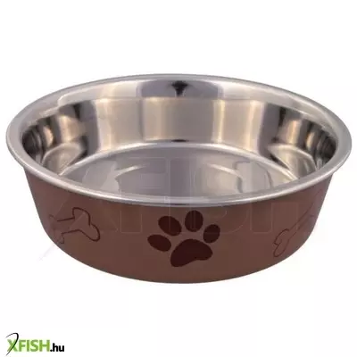 Trixie műanyaggal bevont tappancs mintás fém tál 0,3l/12cm