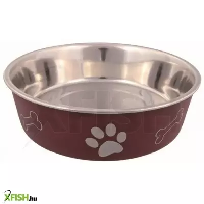 Trixie műanyaggal bevont tappancs mintás fém tál 1,5l/21cm