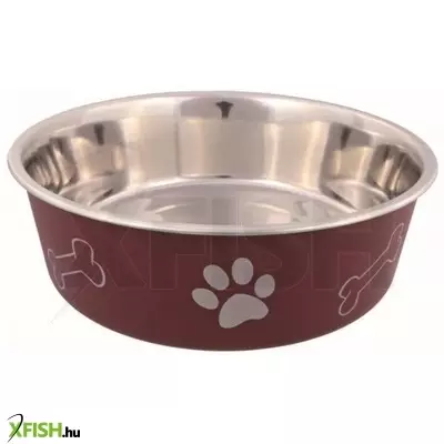 Trixie műanyaggal bevont tappancs mintás fém tál 2,2l/23cm