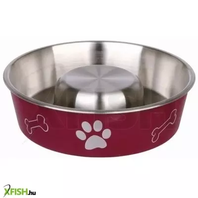 Trixie műanyaggal bevont tappancs mintás fém tál 1l/21cm