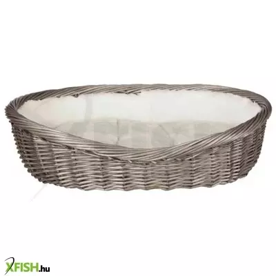Trixie kosár fonott béléssel és párnával 70cm szürke