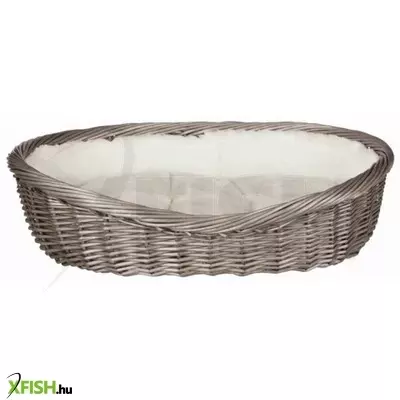 Trixie kosár fonott béléssel és párnával 80cm szürke
