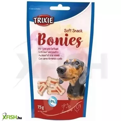 Trixie jutalomfalat soft snack bonies marha-pulyka 75gr