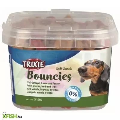 trixie jutalomfalat soft snack bouncies vödrös 140gr