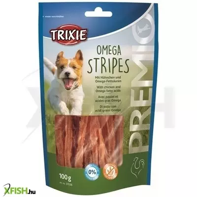 Trixie jutalomfalat premio omega stripes csirkés 100gr