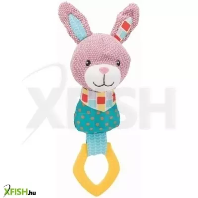 Trixie játék junior szövet nyúl karikával 23cm