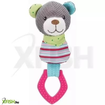Trixie játék junior szövet medve karikával 23cm