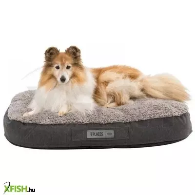 Trixie fekhely bendson memóriahabos, ovális, 80x55 cm, sötétszürke/világosszürke