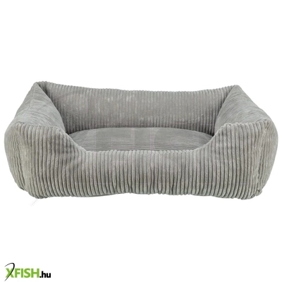 Trixie Ágy Jonna Vital Kordbársony Plüss Szögletes 80x60cm Szürke