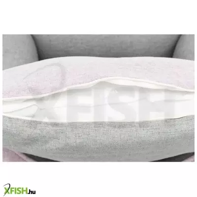 Trixie fekhely lona peremmel szögletes 80x60cm rózsaszín/szürke