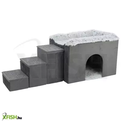 Trixie bújó harvy lépcsővel 119 × 47 × 50 cm, szürke/fekete fehér