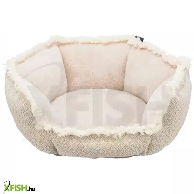 trixie ágy boho hatszög alakú/peremes, 65x65cm, bézs