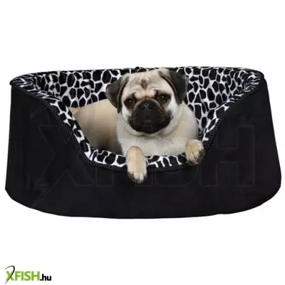 Trixie ágy remo szögletes peremmel, 110x80cm, műbőr fekete