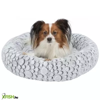 Trixie ágy mila plüss kerek, o 60 cm, fehér-szürke