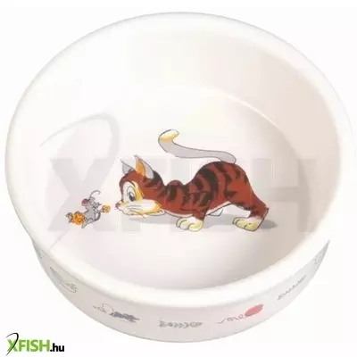 Trixie tál kerámia macskának motívummal 0,2l/12cm fehér