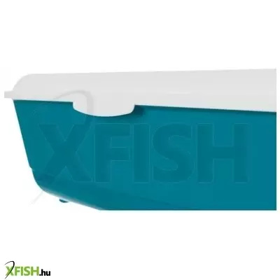 Trixie macska WC classic peremmel, 37 × 15 × 47 cm, petrolkék/fehér
