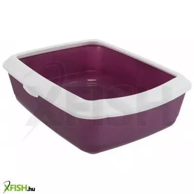 Trixie macska WC classic peremmel, 37 × 15 × 47 cm, bordó/fehér