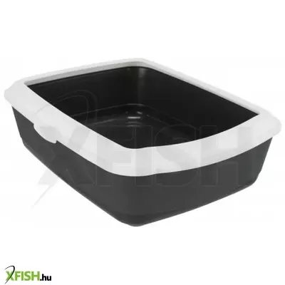 Trixie macska WC classic peremmel, 37 × 15 × 47 cm, sötétszürke/fehér