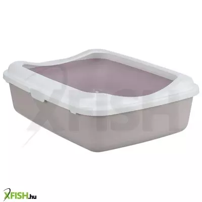 Trixie macska alomtálca classic, peremes, 37 × 15 × 48 cm, világos akáclila/fehér