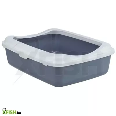 Trixie macska alomtálca classic, peremes, 37 × 15 × 48 cm, lila/fehér