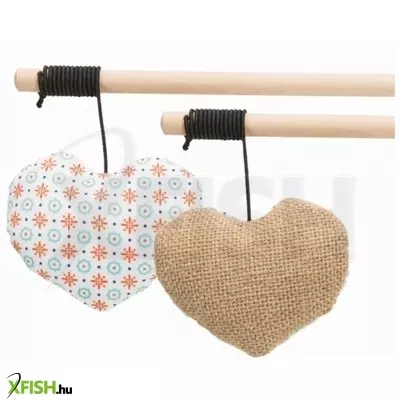 Trixie játék macska pálca szövetszívvel macskamentával 35cm