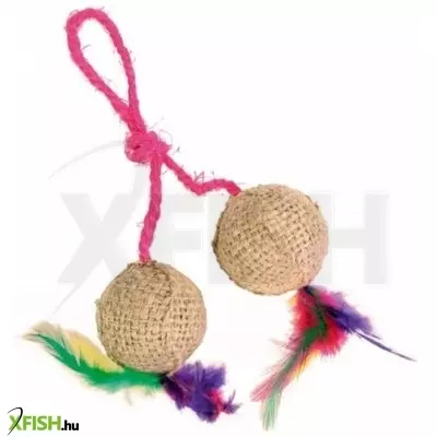 Trixie játék csörgős labda papír kötélből 4x11cm