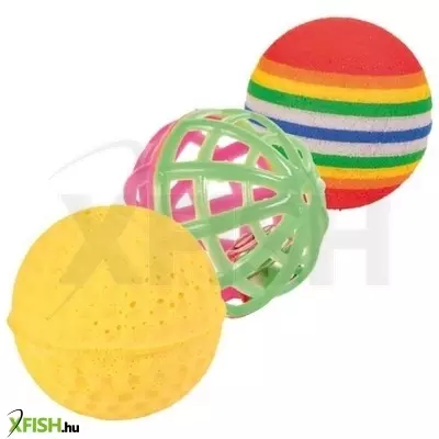 Trixie játék labda 3db-os vegyes 3,5-4cm