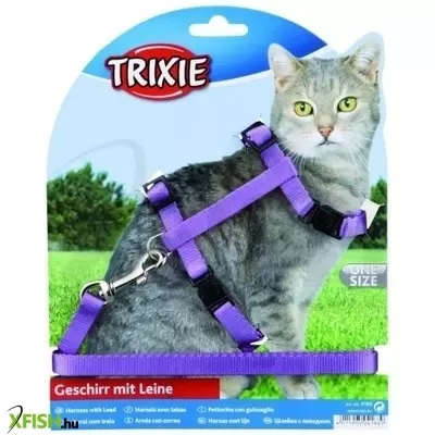 Trixie hám és póráz macskának egyszínű 27-45cm/10mm 1,2m