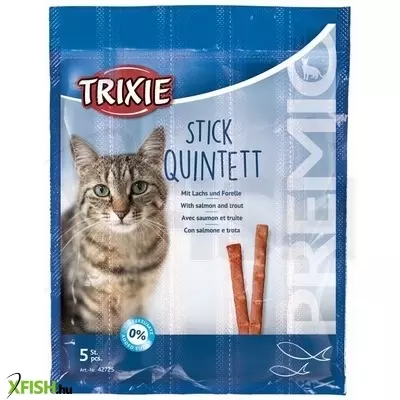 Trixie jutalomfalat premio quadro-stick lazac/pisztráng 5x5gr