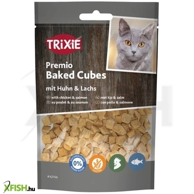 Trixie Macska Jutalomfalat Premio Sült Kockák Csirkével És Lazaccal 50g
