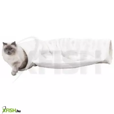 Trixie alagút macskának cipzárazható fekhellyel 55x27x116cm fehér-bézs