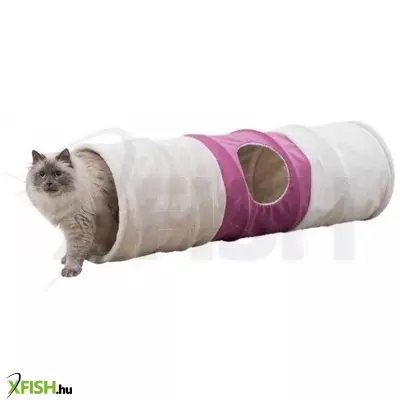 Trixie alagút macskának XXL plüss 35x115cm bézs/fuchsia