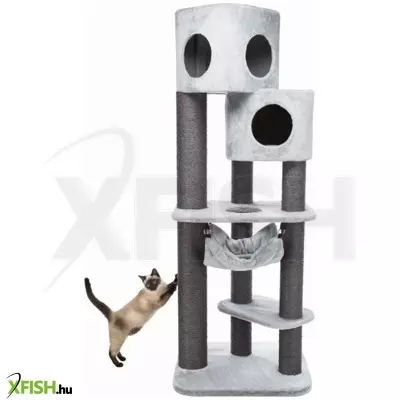 Trixie kaparófa bújó pirro plüss 65x58cm, 174cm, szürke