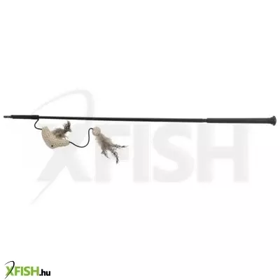 Trixie játék macska pálca XXL hal figurával, macskamentával 65cm