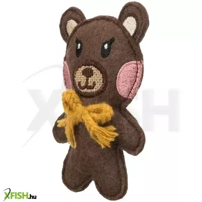 Trixie játék szövet medve macskamentával 12cm