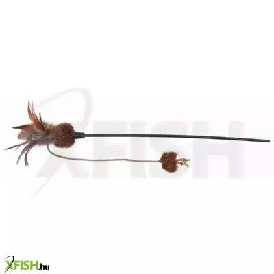 Trixie játék macskának pálca tollal és labdával 54cm