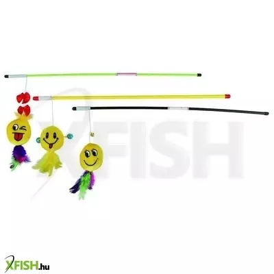 Trixie játék macskának pálca plüss smiley 50cm
