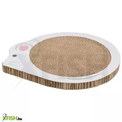 Trixie játék junior macska kaparó tábla, egér forma, macskamentával, 35 × 2.5 × 29.5 cm, fehér