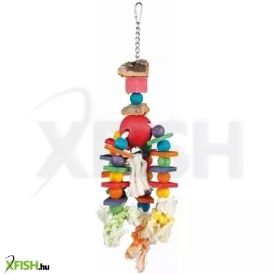 Trixie játék madárnak fából, kötéllel 35cm