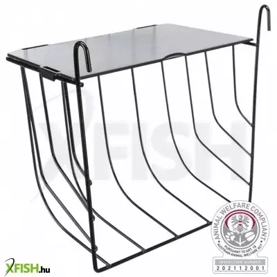 Trixie eledeltartó rágcsálónak fedéllel, fém, 20 × 18 × 12 cm, fekete