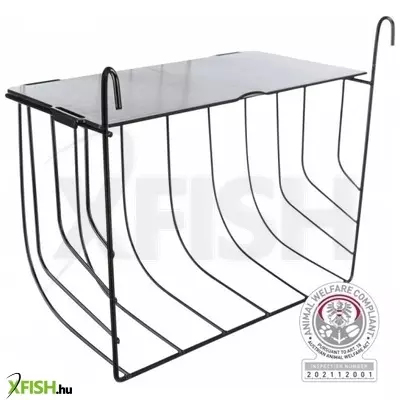 Trixie eledeltartó rágcsálónak fedéllel, fém, 25 × 18 × 12 cm, fekete