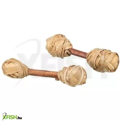 Trixie játék súlyzók, kéreg fa/fű, 2db, 9 × 2 cm