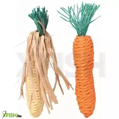 Trixie fogkoptató szalma rágcsálóknak kukorica és répa 2db 15cm