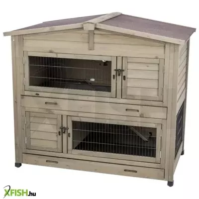 Trixie kültéri kisállatkunyhó, 2 szintes 133 × 120 × 83 cm szürke zöld
