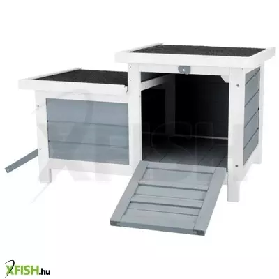 Trixie ház fa nyúlnak 2 bejárattal 70x43x45cm fehér/szürke