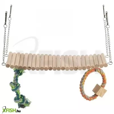 Trixie függőhíd fából kötelekkel játékokkal, 30x17x9cm