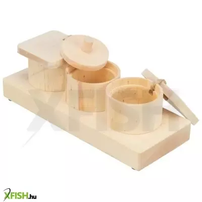 Trixie jutalomfalat csészék fából 15x4,5x6cm